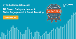 Groove Named the Category Leader in Sales Engagement Software and Email Tracking Software by Real Users on G2 Crowd