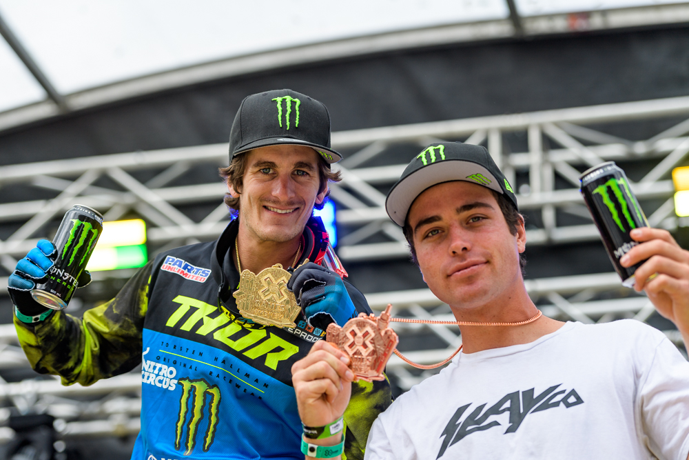 Monster Energy’s Jarryd McNeil Takes Gold and Teammate Axell Hodges Takes Bronze in Moto X Best Whip;