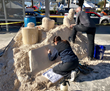 A day-long sand sculpting display by sculptor Sean Fitzpatrick enticed visitors to visit to the Amerimix booth for a chance to win a Mud Hog Mixing Machine