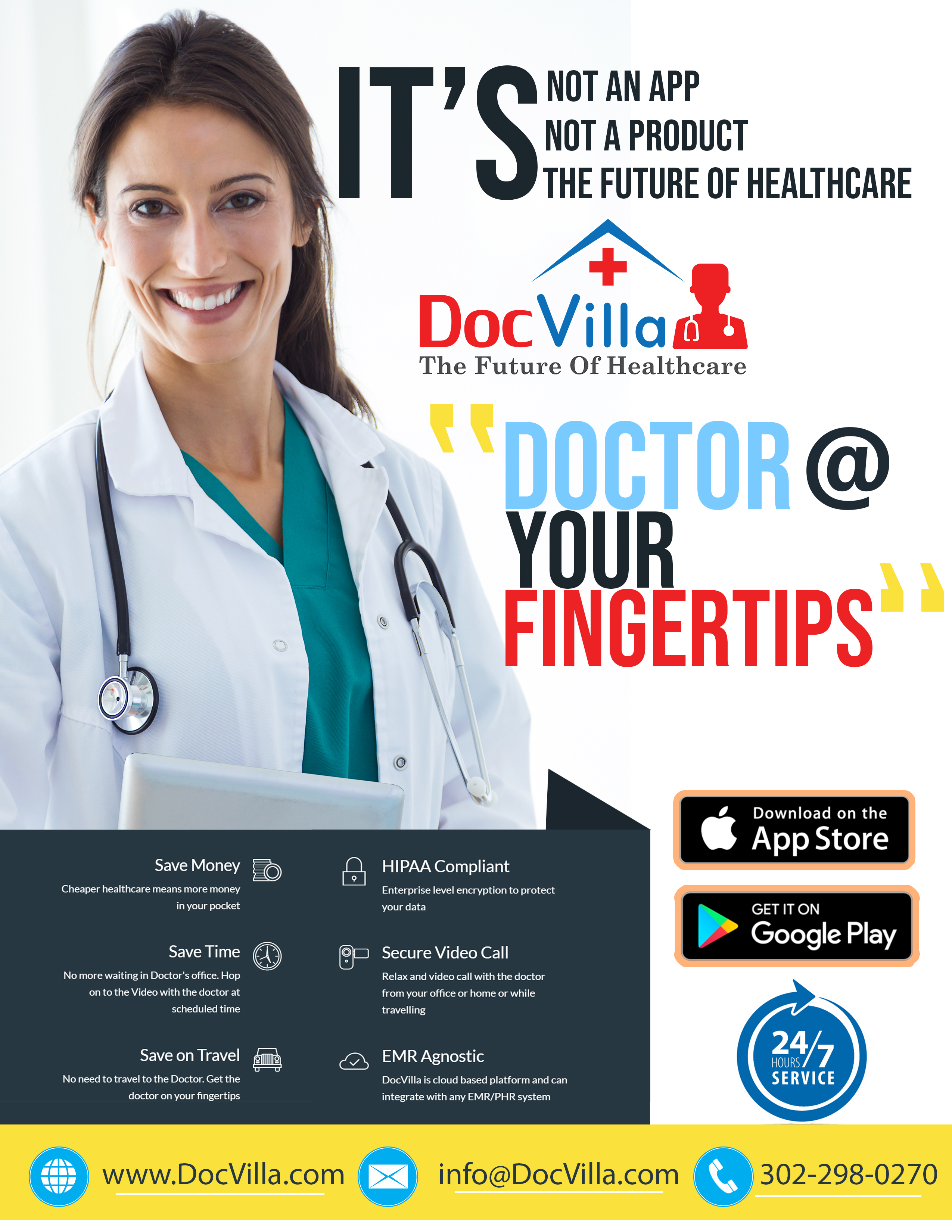 DocVilla Flyer for the patients