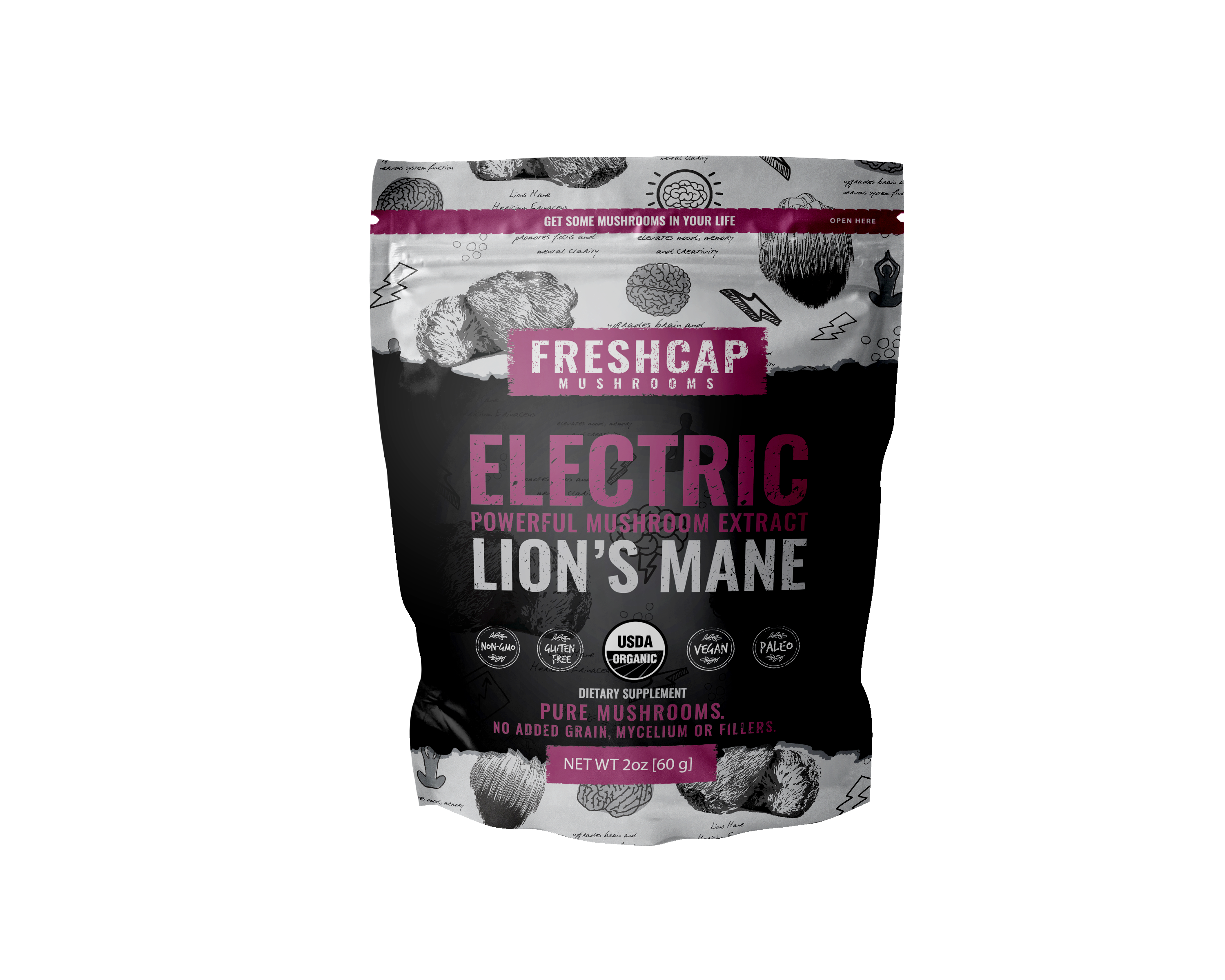 Electric Lion's Mane Powerful Mushroom Extract Powder