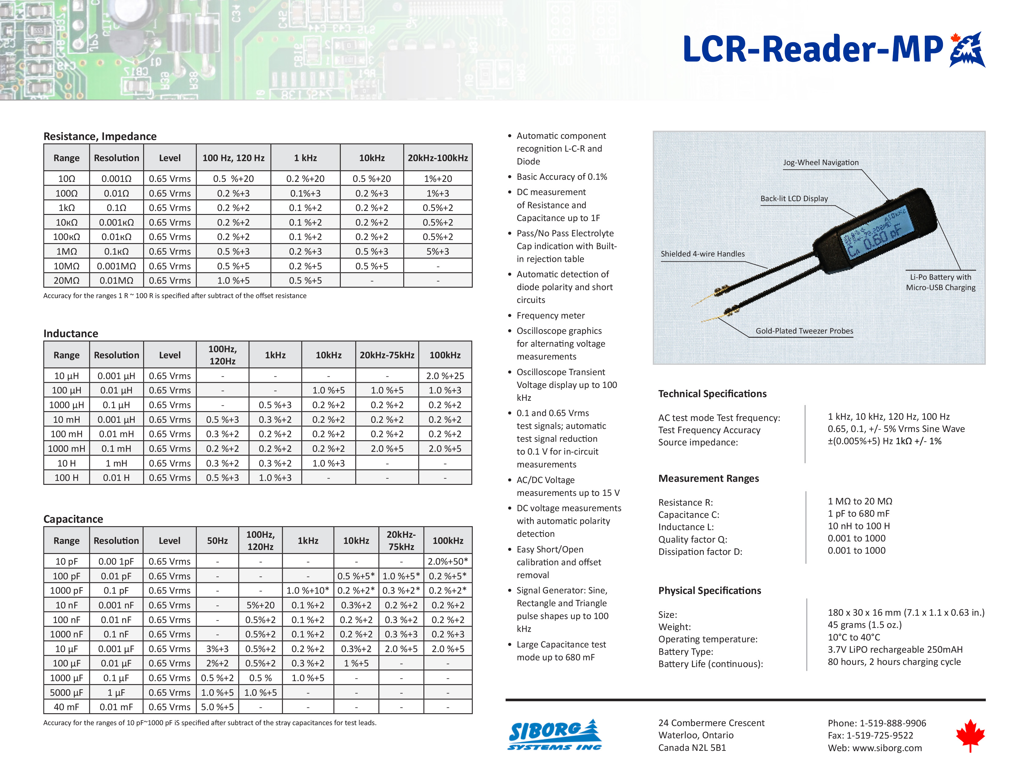 LCR-Reader-MP Informational flier