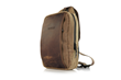 Sutter Tech Sling — tan waxed canvas with full-grain, distressed, chocolate leather