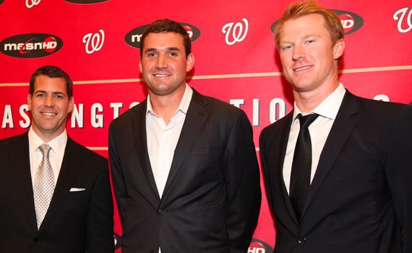 Van Wagenen and Ryan Zimmerman of Washington Nationals. Van Wagenen leaving agency in Los Angeles and moving to New York and Citi Field to be General Manager of the New York Mets.