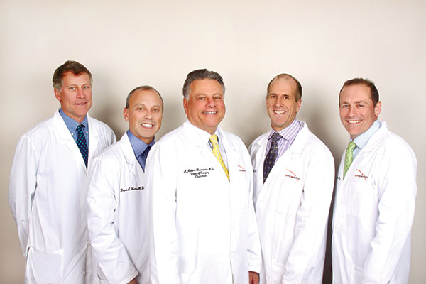 Pictured from left to right.  Dr. Michael Belanger, Dr. David Moss, Dr. Robert Buonanno, Dr. Michel Arcand, Dr. John Czerwein.  Not pictured, Dr. Vincent Yakavonis.