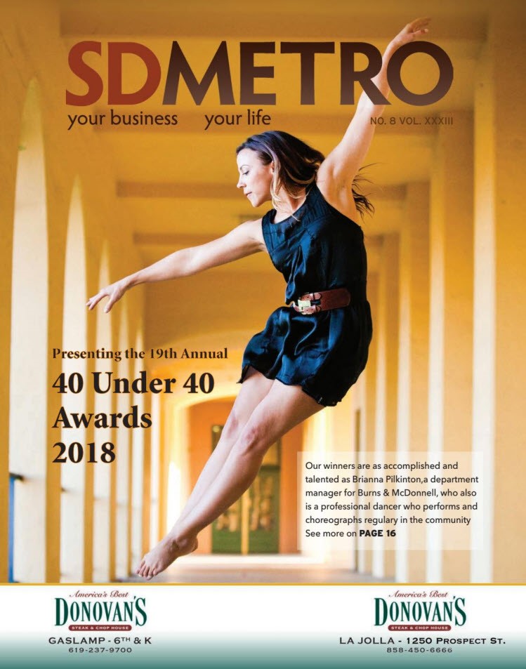 40 Under 40 honorees were featured in the SD METRO October 2018 print edition.