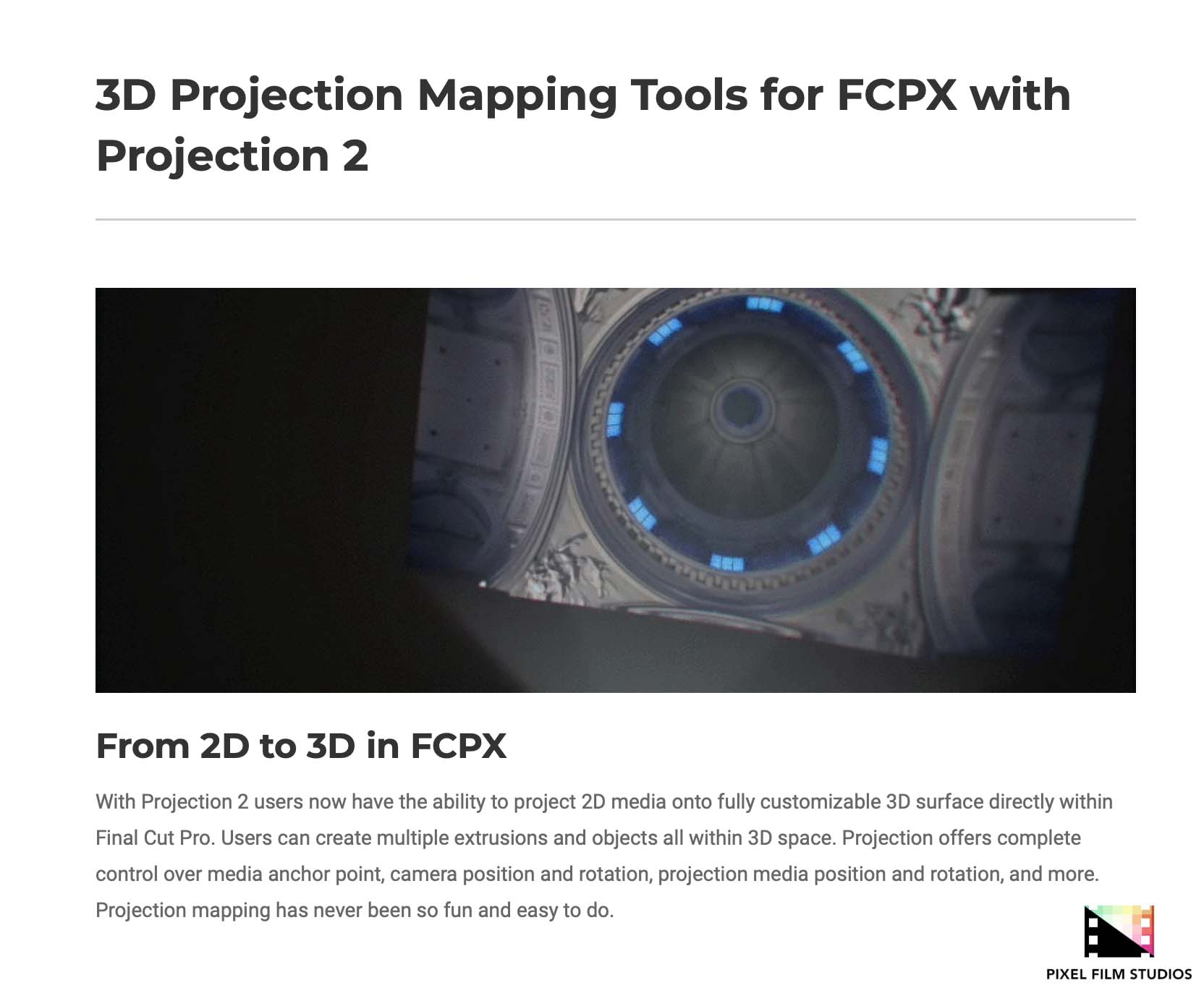 Pixel Film Studios - Projection 2 - FCPX Plugins