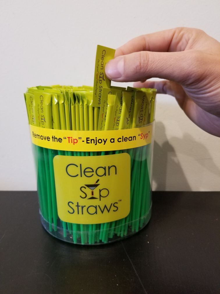 Clean Syp Straws in Complimentary Caddy