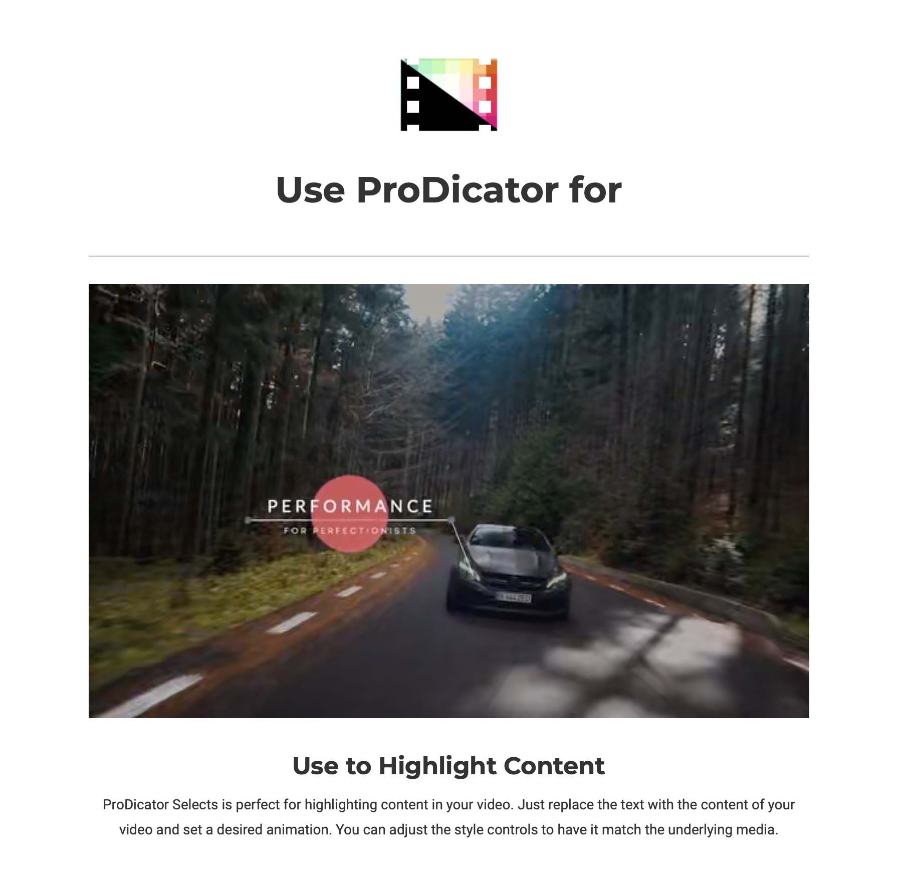 Pixel Film Studios - ProDicator Selects - FCPX Plugins