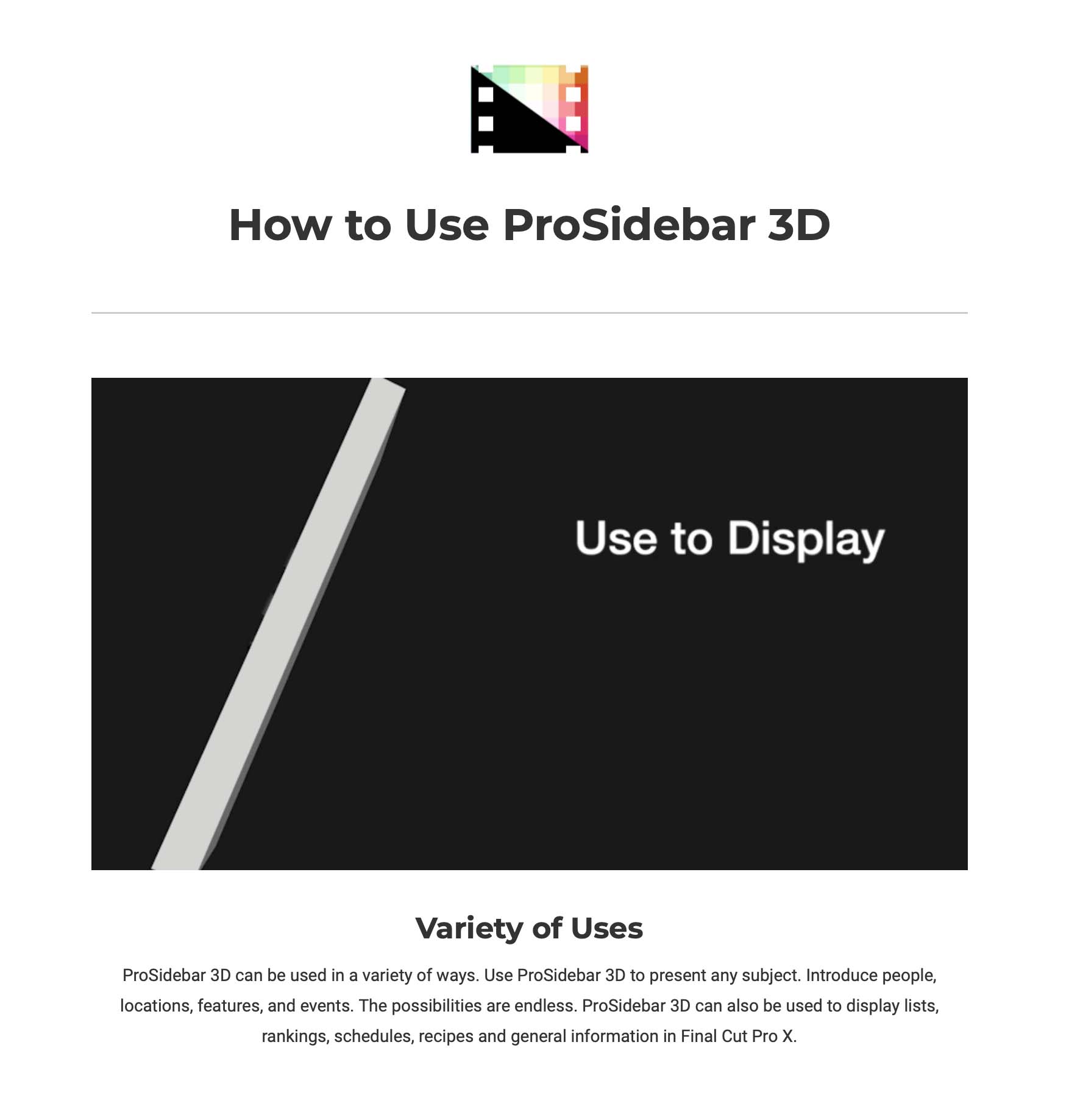 Pixel Film Studios - ProSidebar 3D Christmas - FCPX Plugins