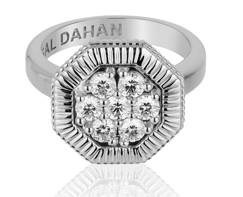 Octanight Ring in 18K white gold with diamonds