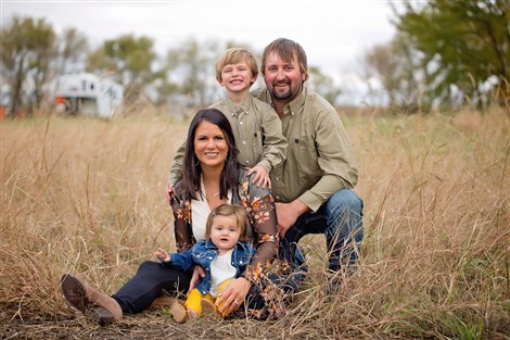 Katie Watters and her family.  Husband Jake and children Bryer and Rilyn