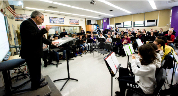 David LaMorte is the Director of Bands as well as overseeing a team of 21 music and arts educators at Tottenville High School.