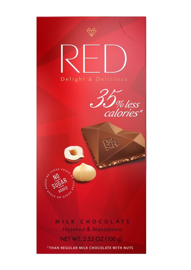 RED Delight has only 16 calories per piece, which is 50% less than competing brands, or the caloric equivalent to an apple slice.