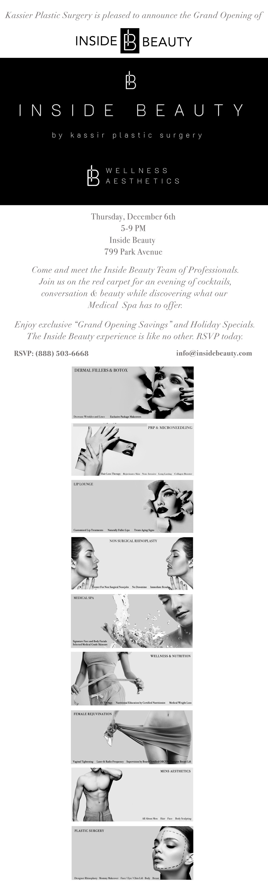 Inside Beauty Grand Opening December 6th Invite