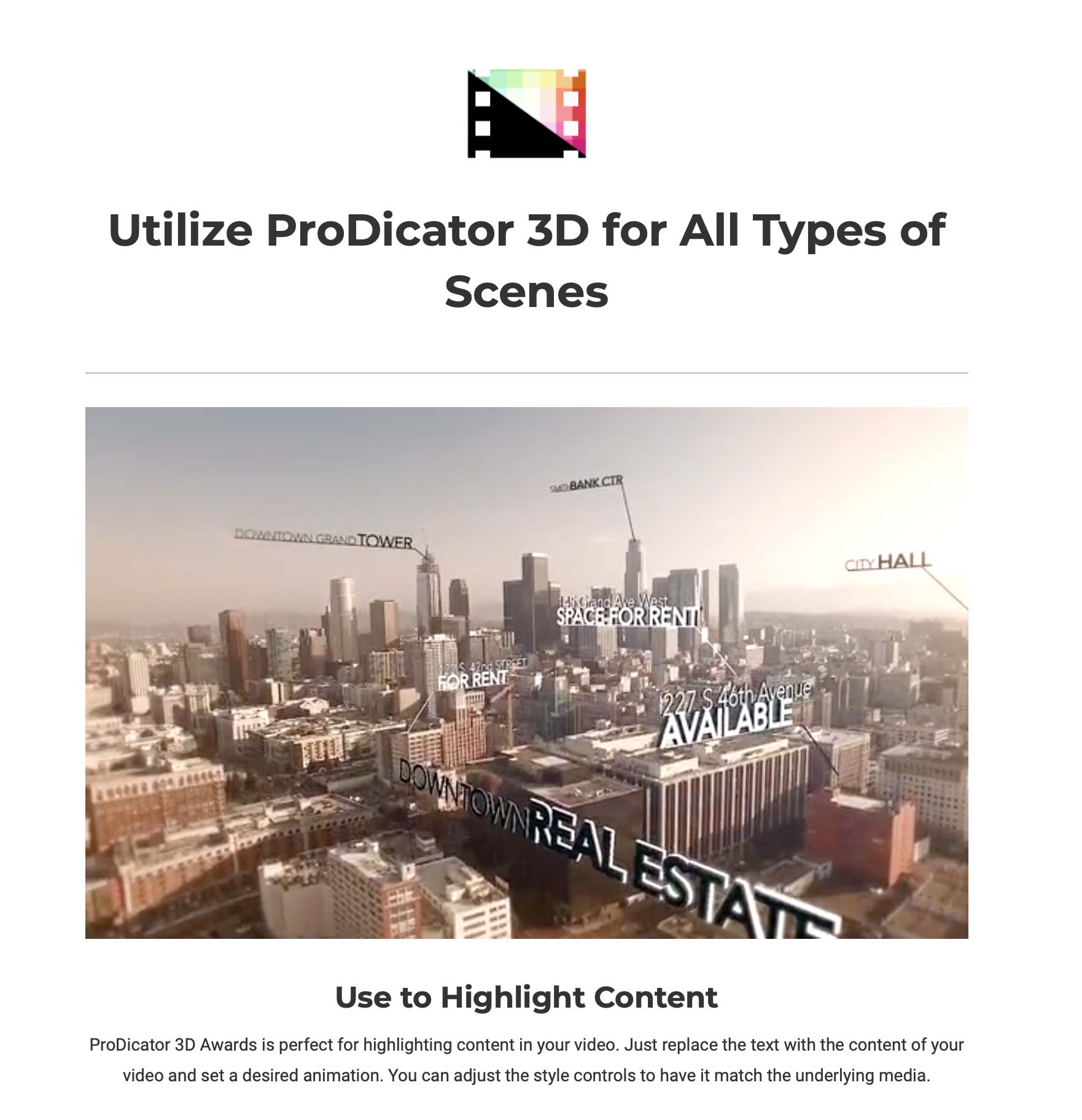 Pixel Film Studios - ProDicator 3D Awards - FCPX Plugins