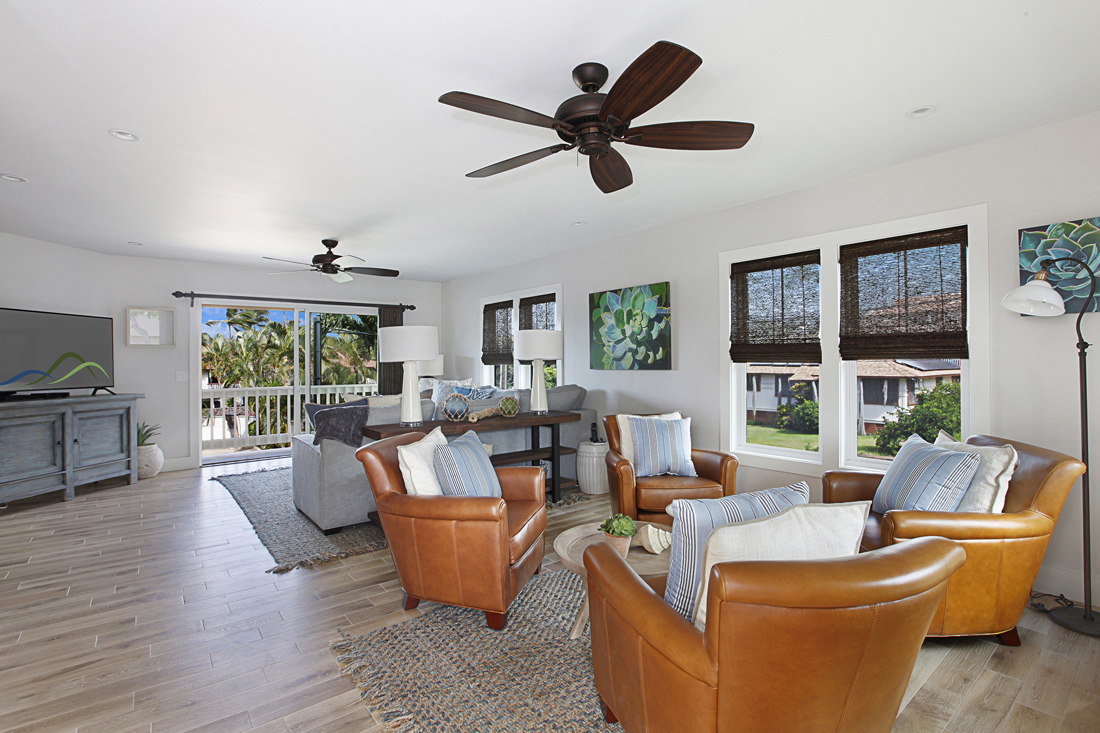 Situated on a Poipu oceanfront estate, there are two townhomes available at Villa Kailani with 2 or 3 bedrooms.