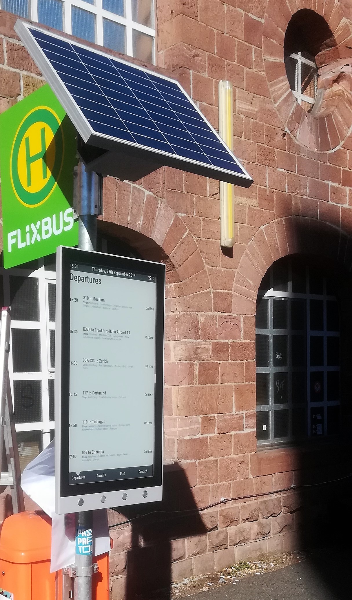 FlixBus trials e-paper bus stops to revolutionise the bus travel industry
