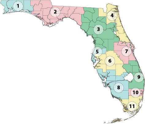 Medicaid Florida Regional map