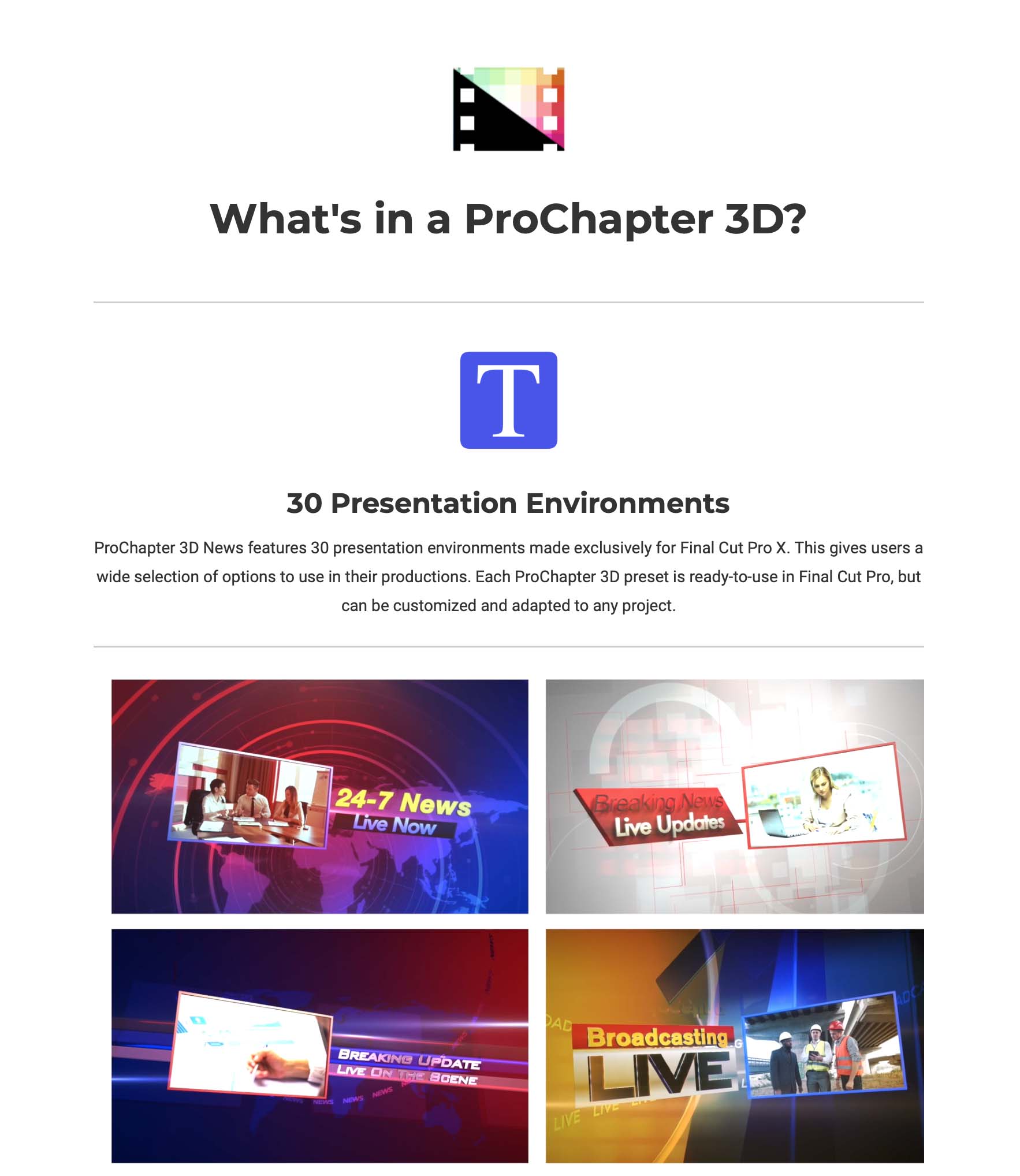 Pixel Film Studios - ProChapter 3D News - FCPX Plugins