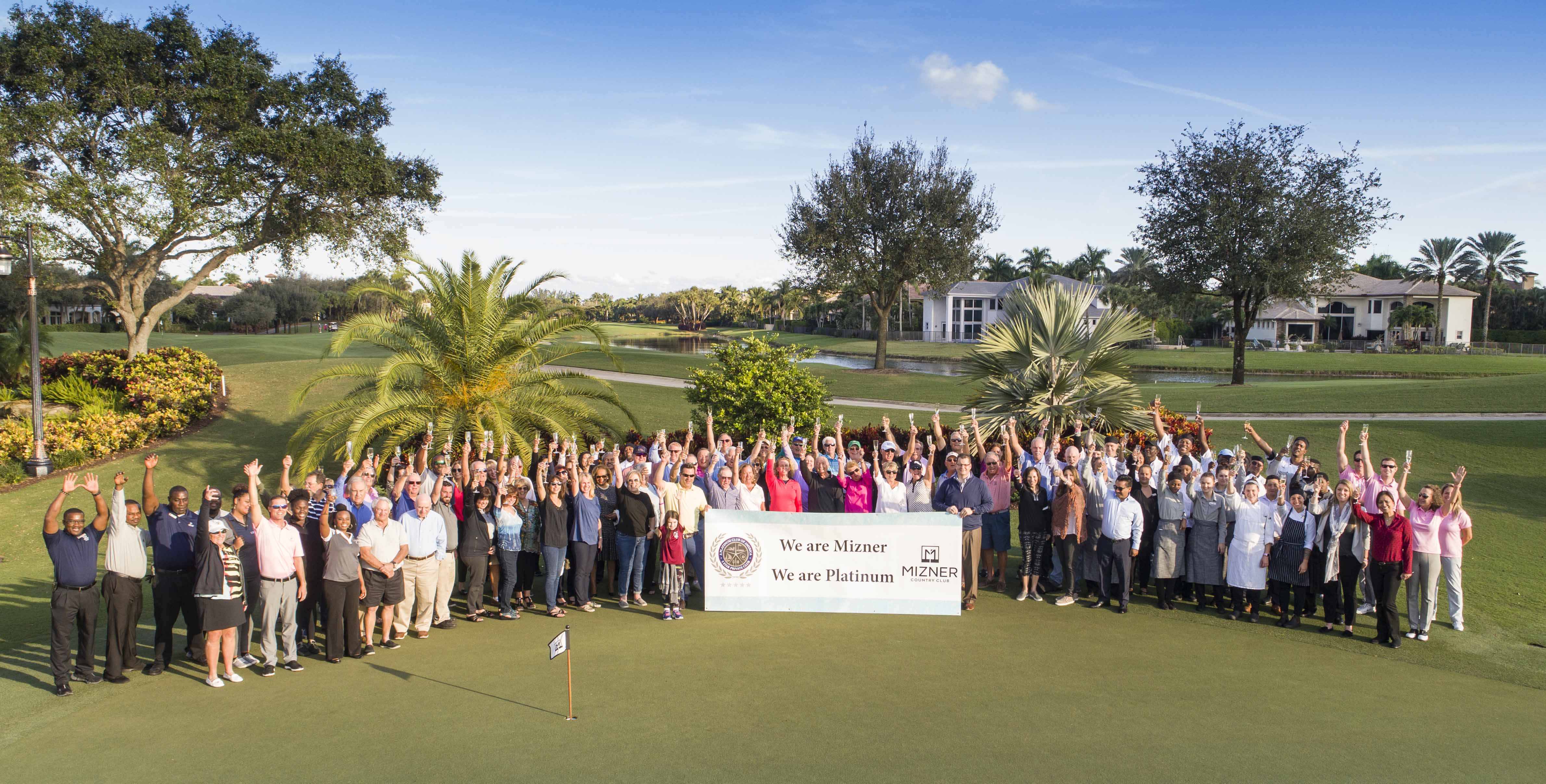 Mizner Country Club celebrates its Platinum status from The Platinum Clubs of America.