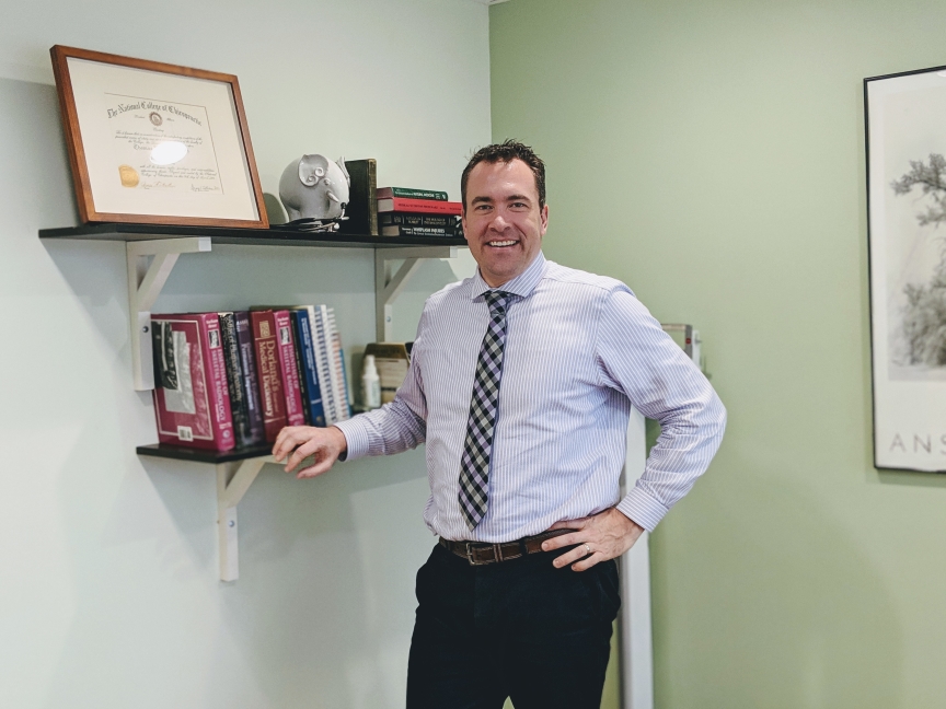 Dr Thomas French in his new office at 148 East Avenue in Norwalk,CT