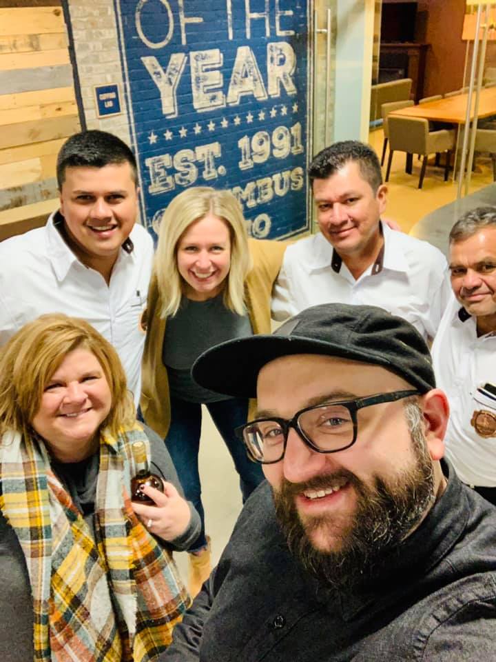 Leaders of the Asociacion de Productores de Café de Olopa coffee co-op meet with Crimson Cup staff at the Crimson Cup Innovation Lab in Columbus, Ohio