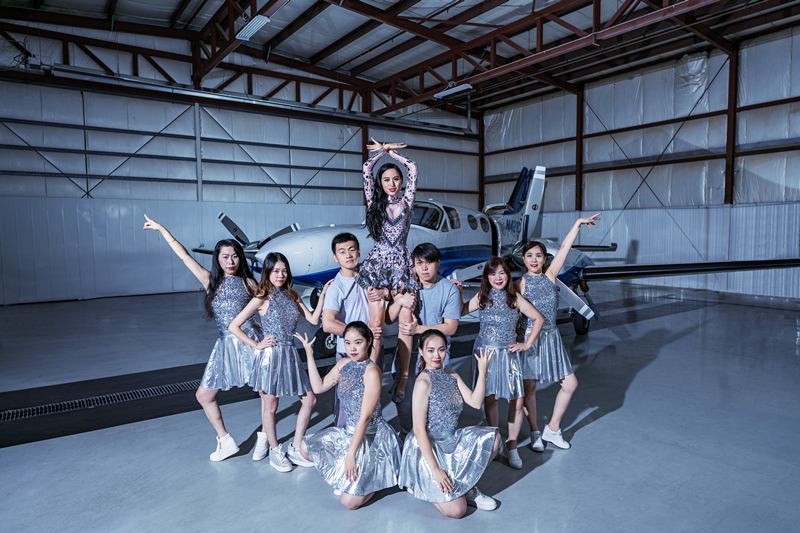 Jennifer Zhang with All Dancers for Flying High Music Video