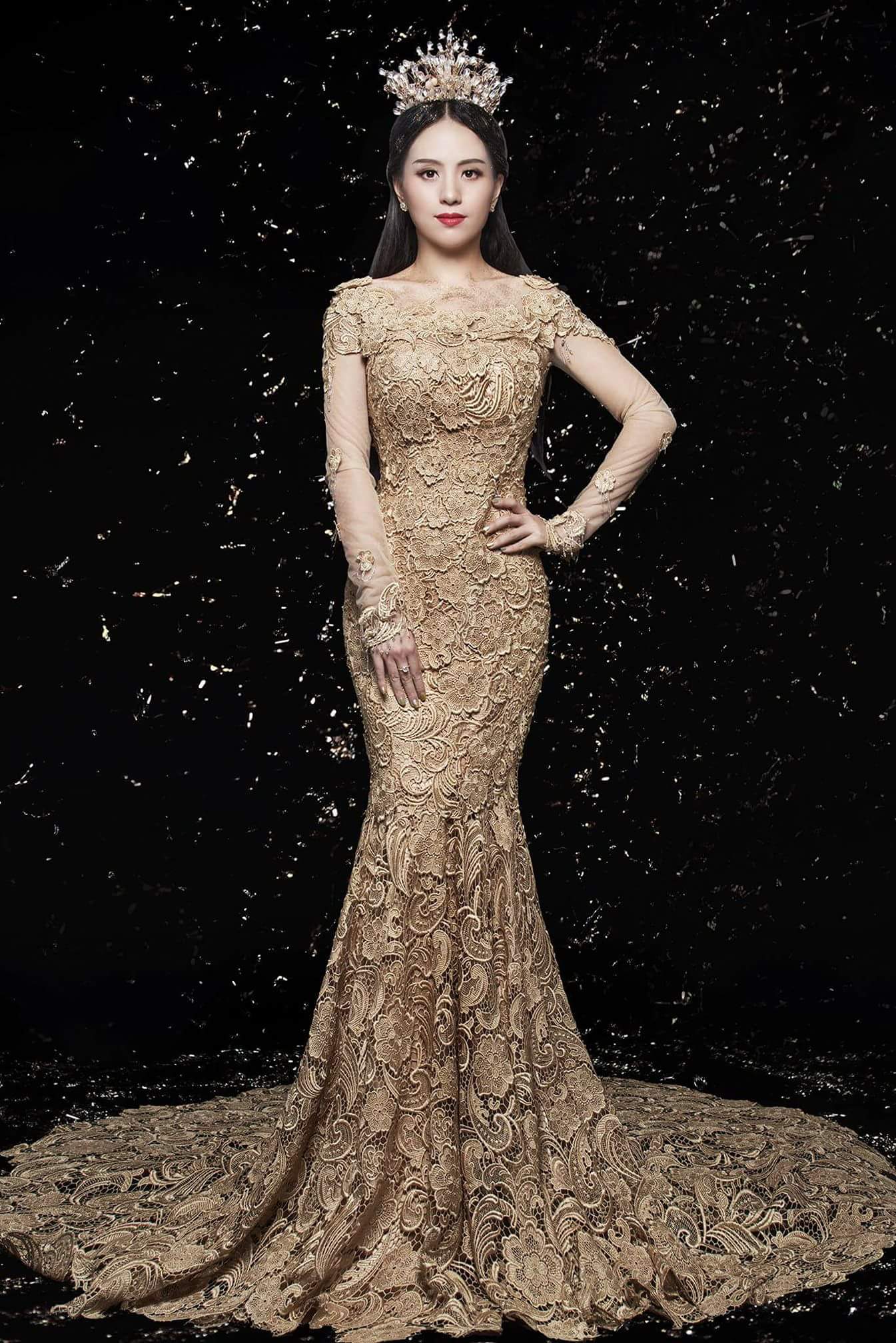 Jennifer Zhang as Miss China Wearing Her Crown