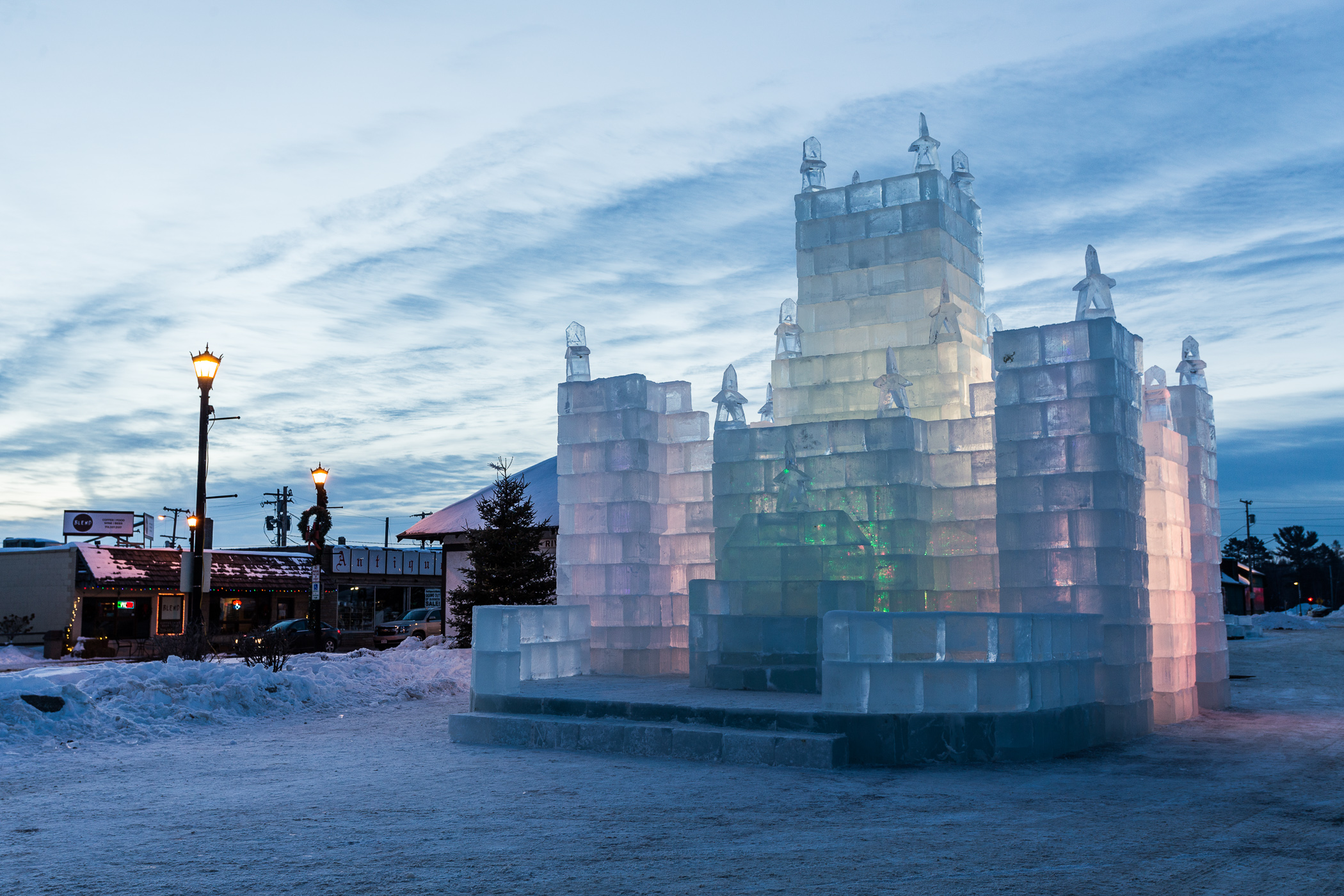 The Eagle River Ice Castle is built by firefighters and volunteers every year weather allows