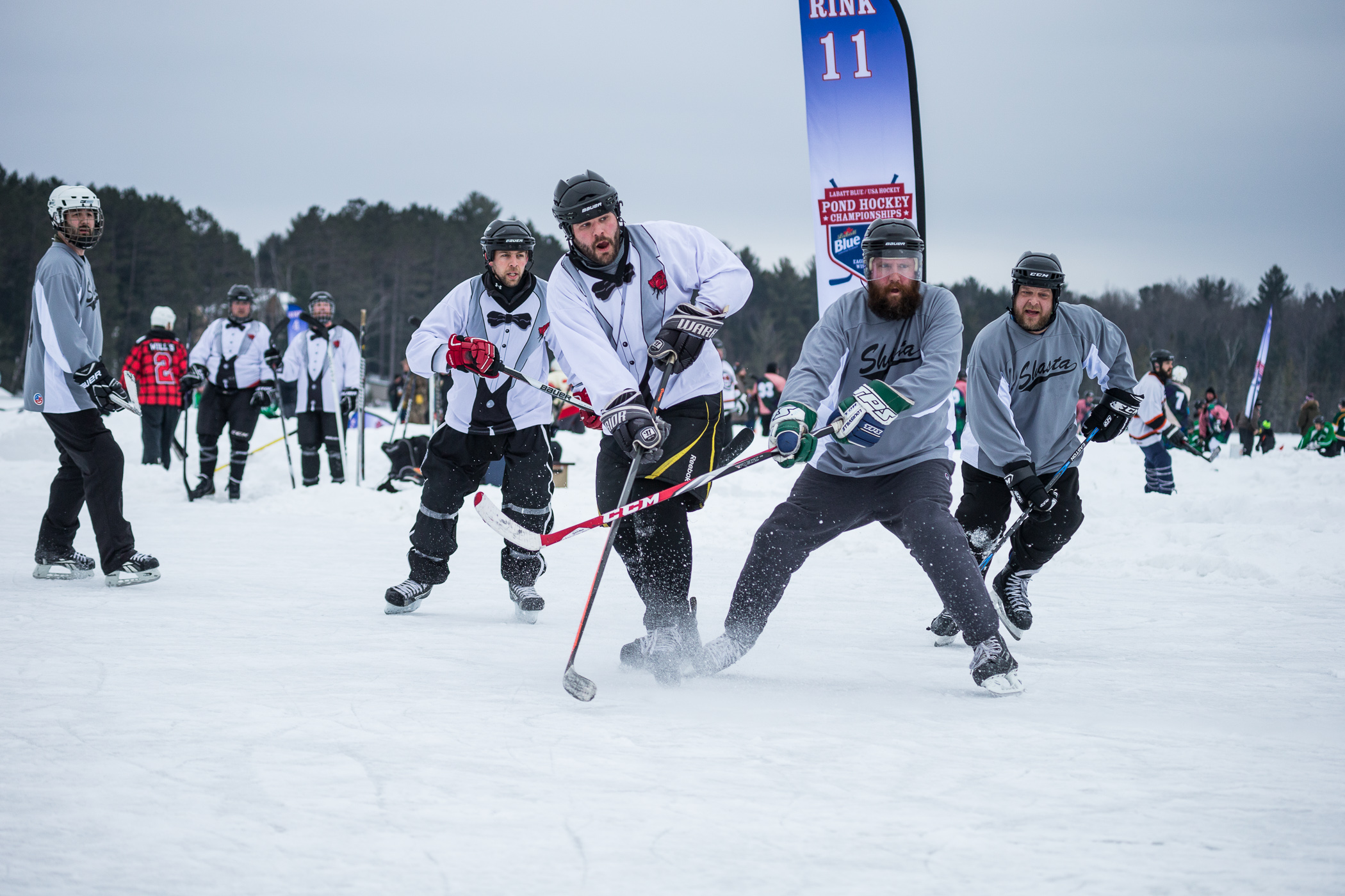 Eagle River's Dollar Lake is home to the Labatt Blue Pond Hockey Championships