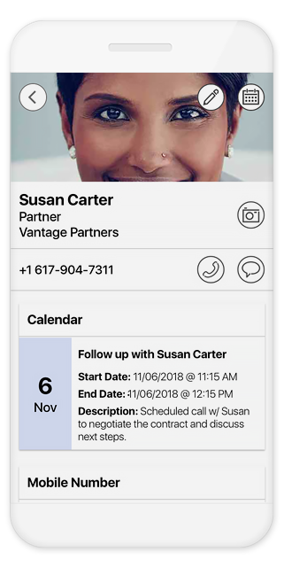 Switchit SMART Contact Manager Screen