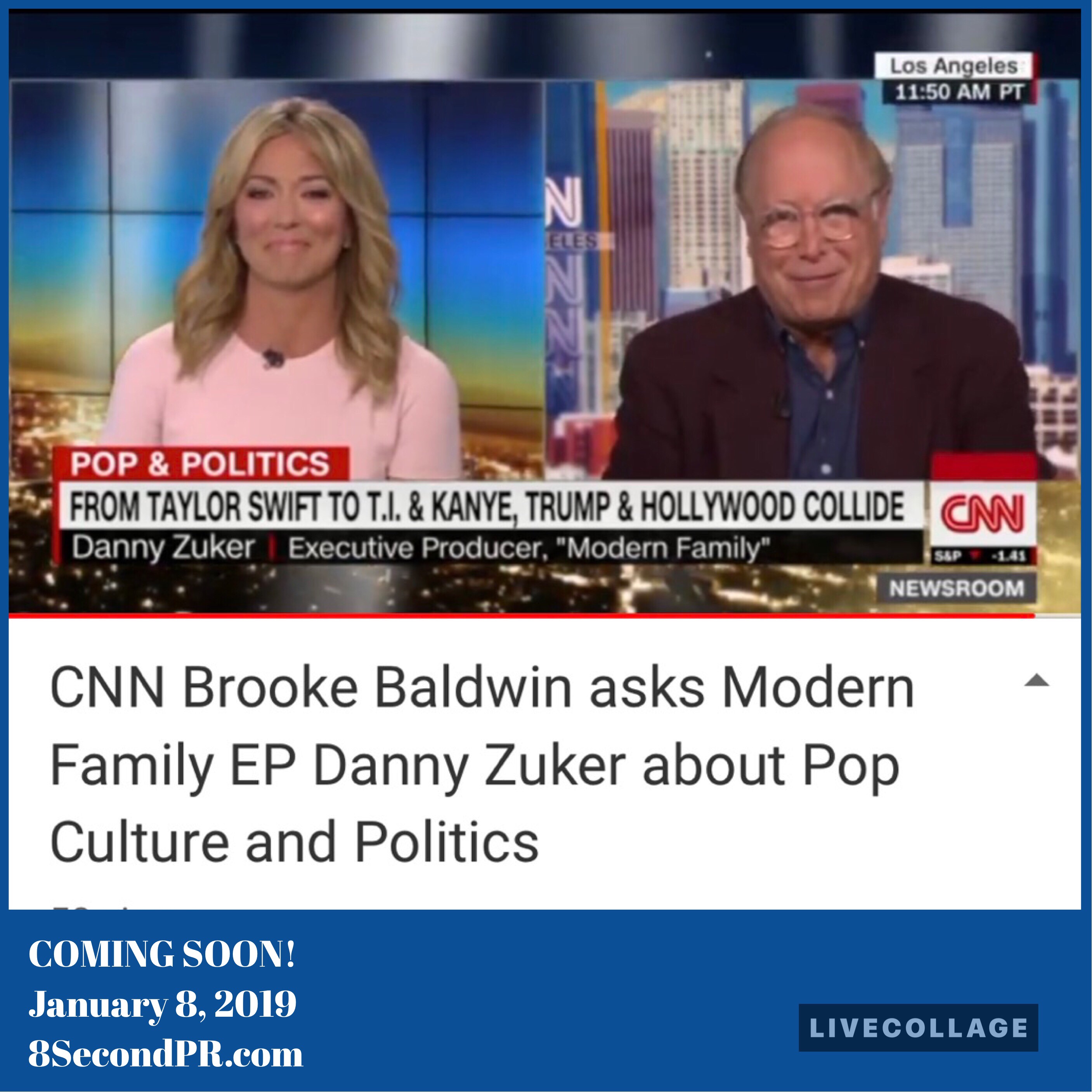 8 Second PR Case Study Example: CNN Brooke Baldwin interviews Modern Family EP Danny Zuker