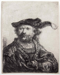 Rembrandt's "Self Portrait in Velvet Cap and Plume"