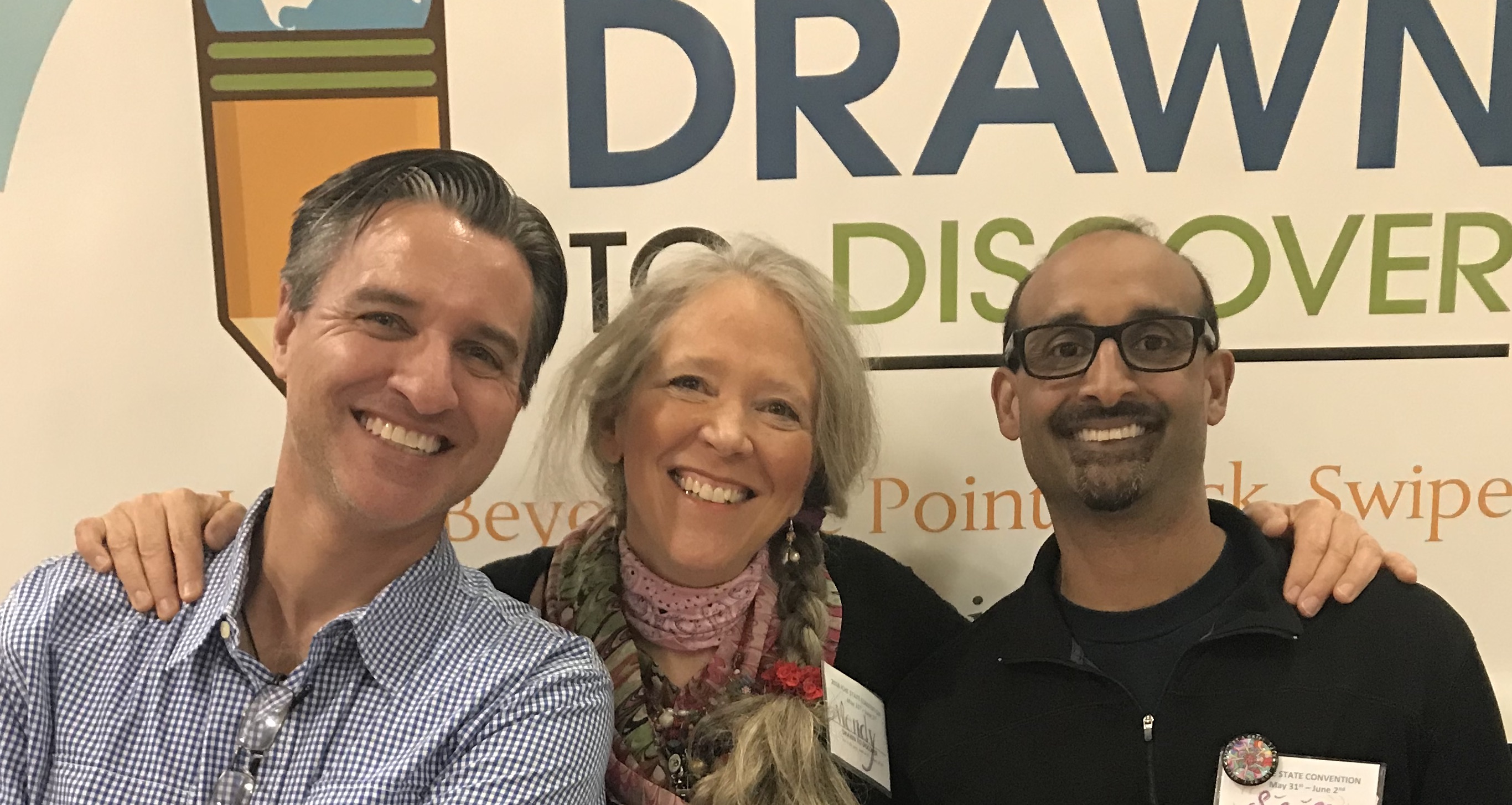 DrawnToDiscover co-founders, Brian Goodman, Wendy Anderson Halperin, and Samir Patel.