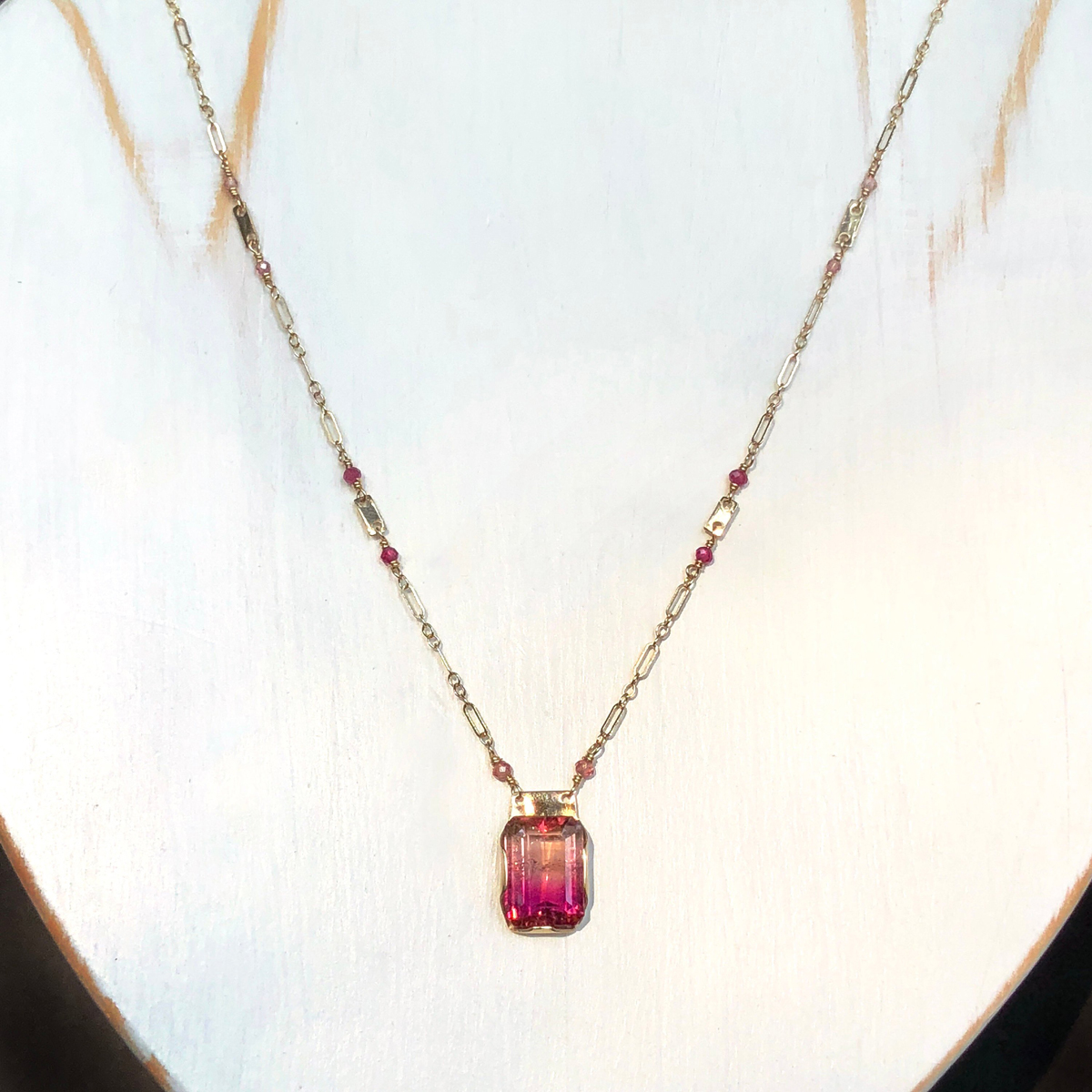 One of a Kind Tourmaline Necklace from Jen Volkodav Jewelry Design