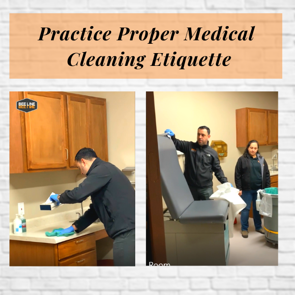 Bee Line Practices Proper Cleaning Etiquette in New Medical Training Center