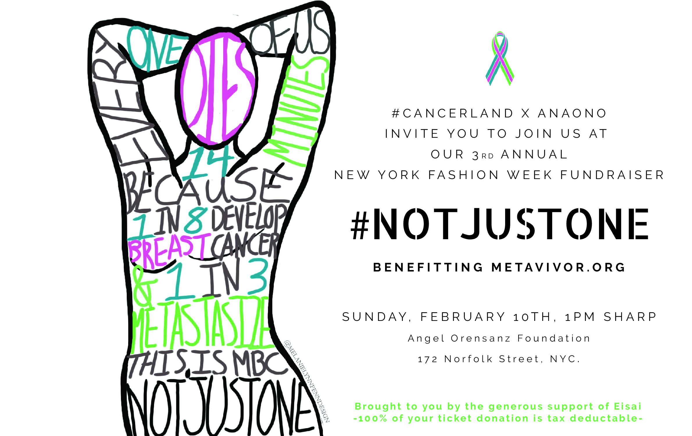 #Cancerland and AnaOno invite you to New York Fashion Week to benefit Metavivor