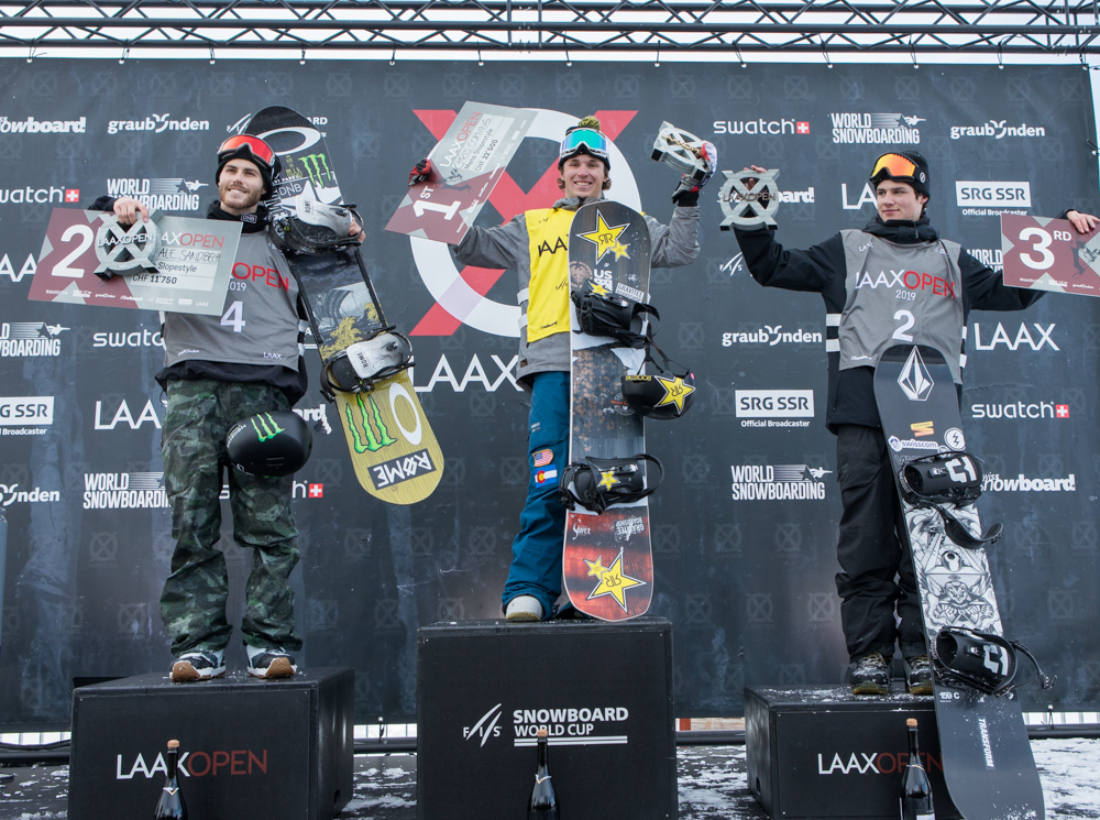 Monster Energy's Stale Sandbech Takes Second in Slopestyle at LAAX OPEN in Switzerland