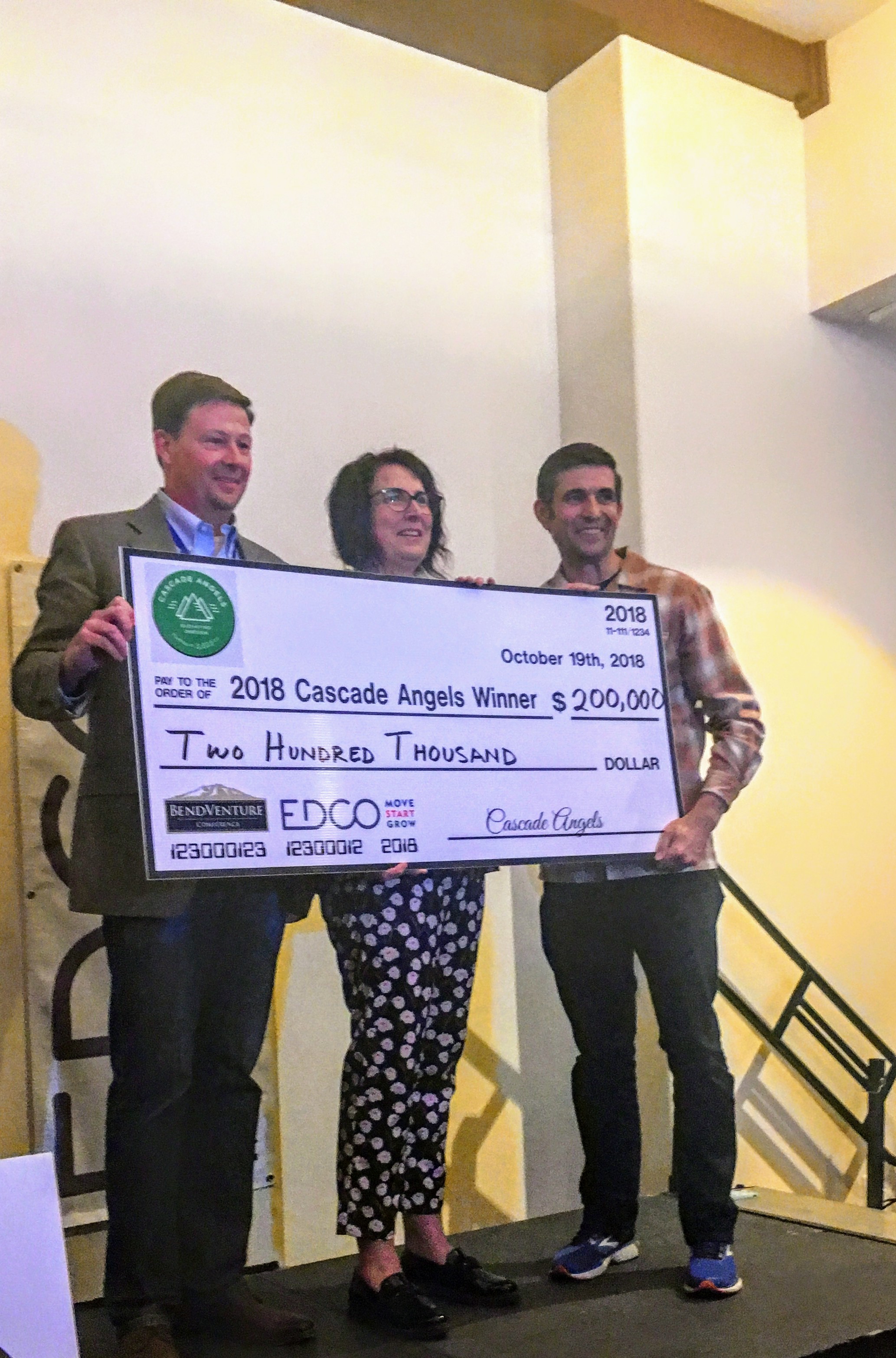 Cascade Angels announced $400,000 of investment in two companies, Stabilitas and Talkoot, at the 2018 Bend Venture Conference.