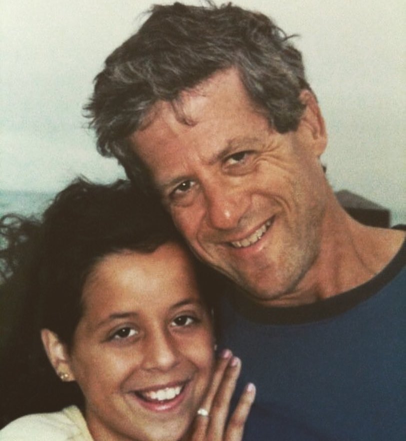 Lily Nathanson with her father