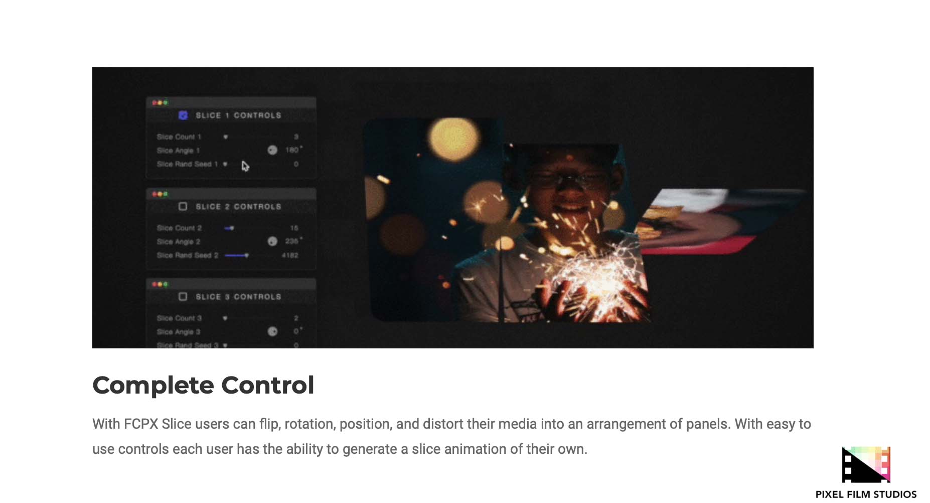 Pixel Film Studios - FCPX Slice - FCPX Plugins