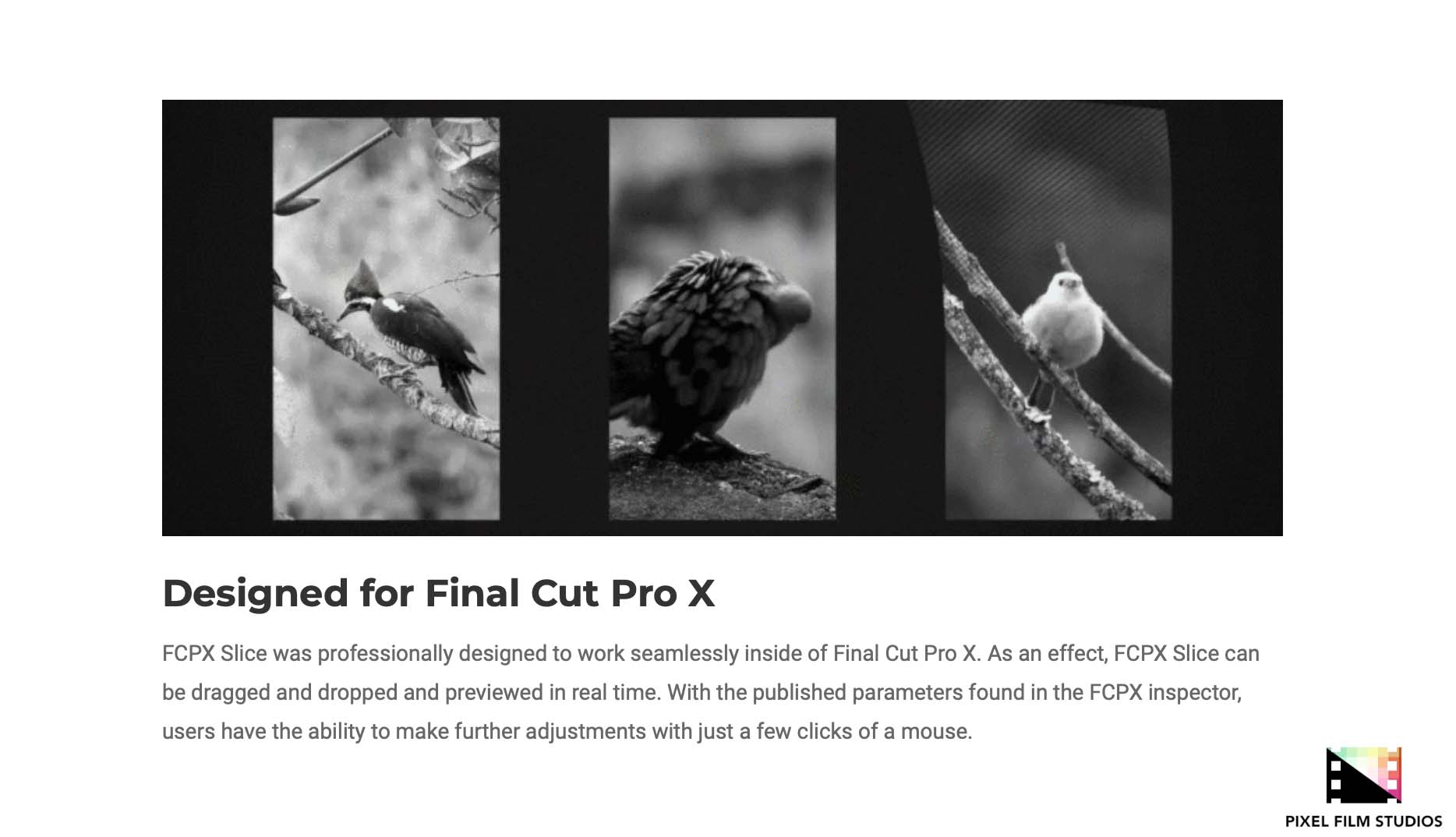 Pixel Film Studios - FCPX Slice - FCPX Plugins