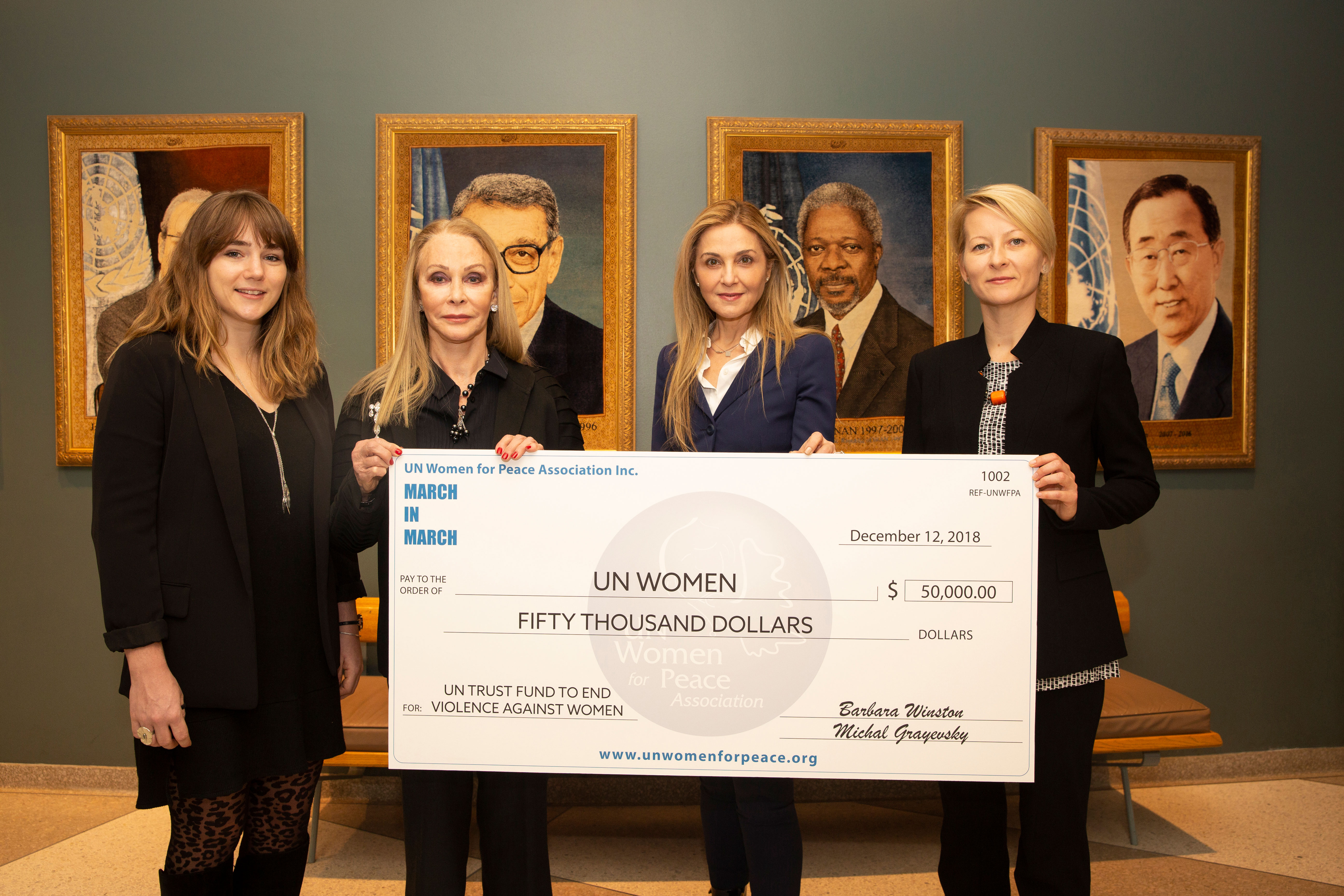 UN Women for Peace Association’s Board Present UN Women With 50K ...