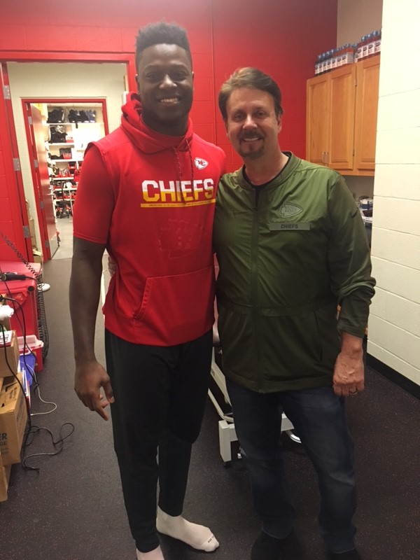 Dr. Michael Hatrak with Chris Conley, Wide Receiver for the Kansas City Chiefs