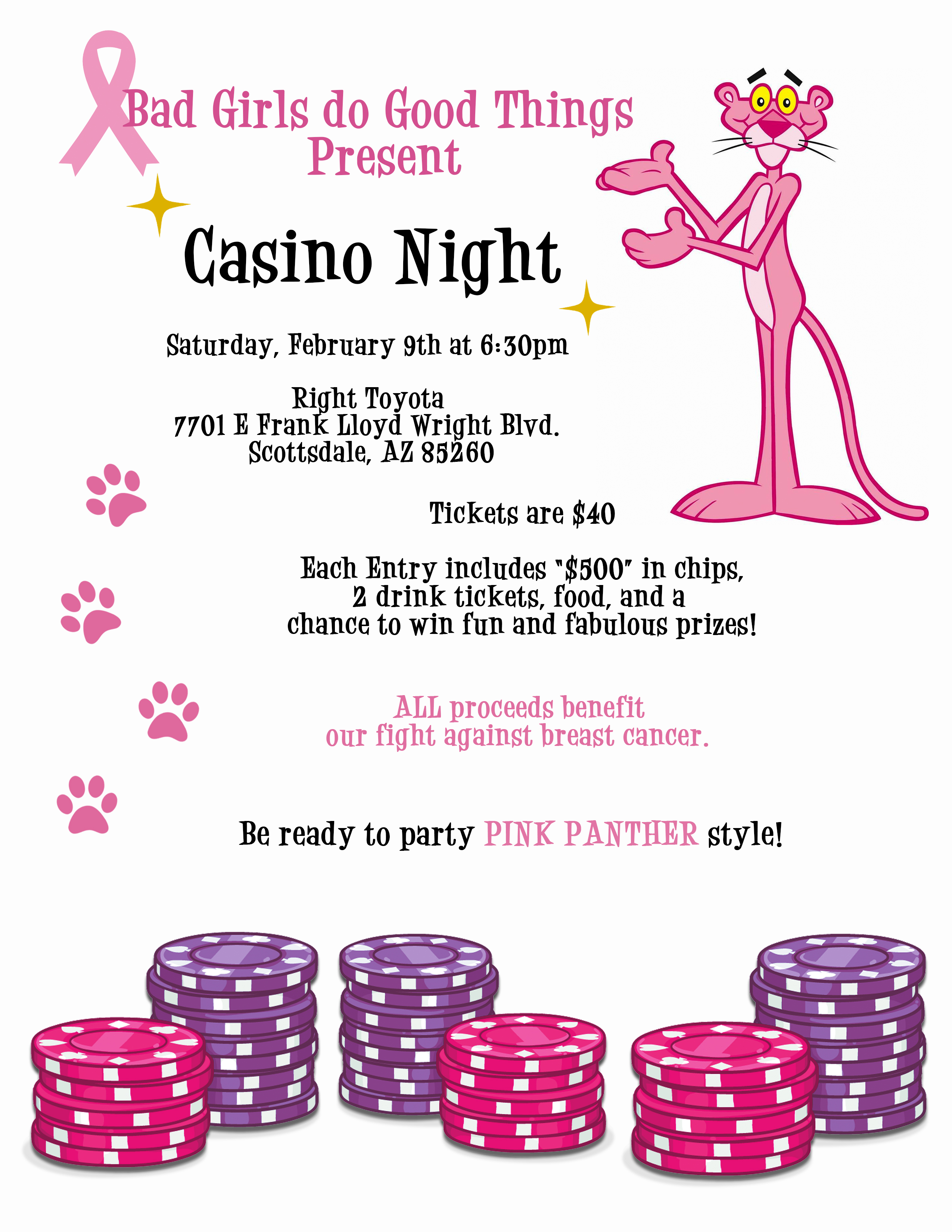 Bad Girls Do Good Things Casino Night Lerner and Rowe Gives Back Sponsorship