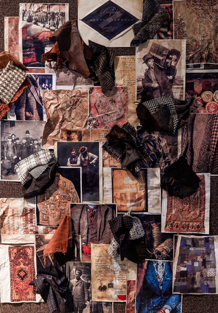 Mood board from the Joseph Abboud 2019 fall collection. Photograph courtesy of Joseph Abboud.