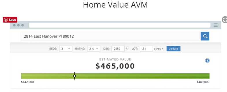 Home valuation widget