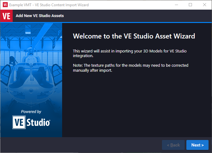 VE Studio Asset Wizard