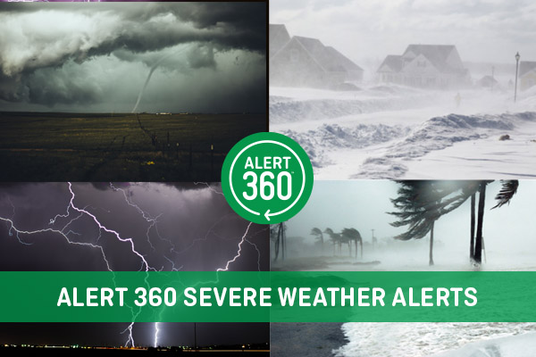 Alert 360 Severe Weather Alert on your Security Panel